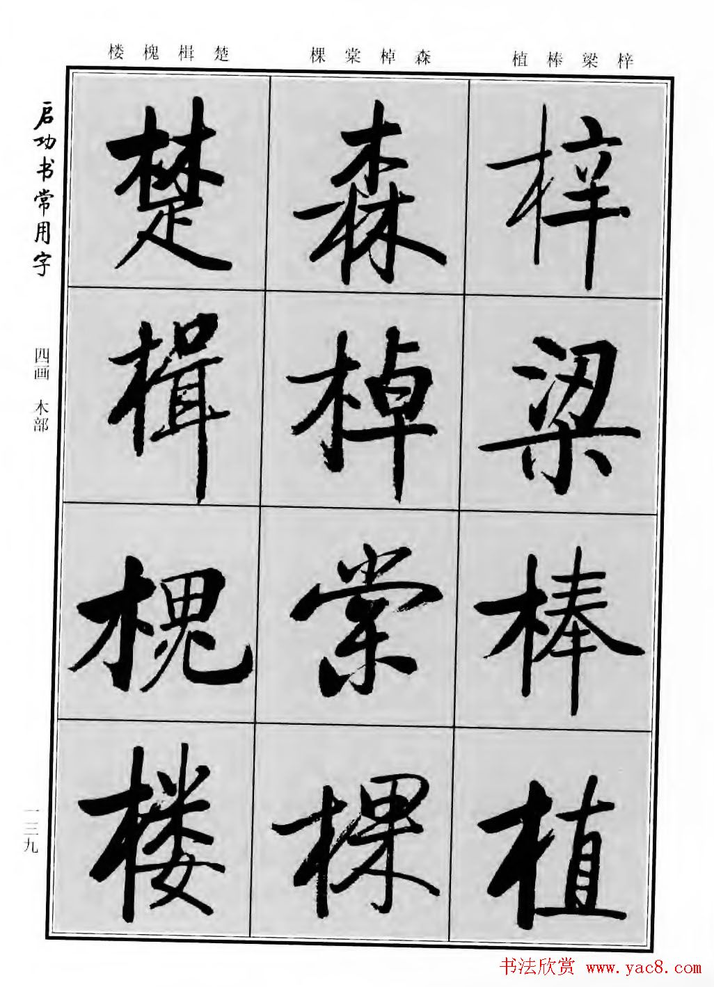 行楷600个常用字图片(行楷书法字帖欣赏《启功书常用字》)