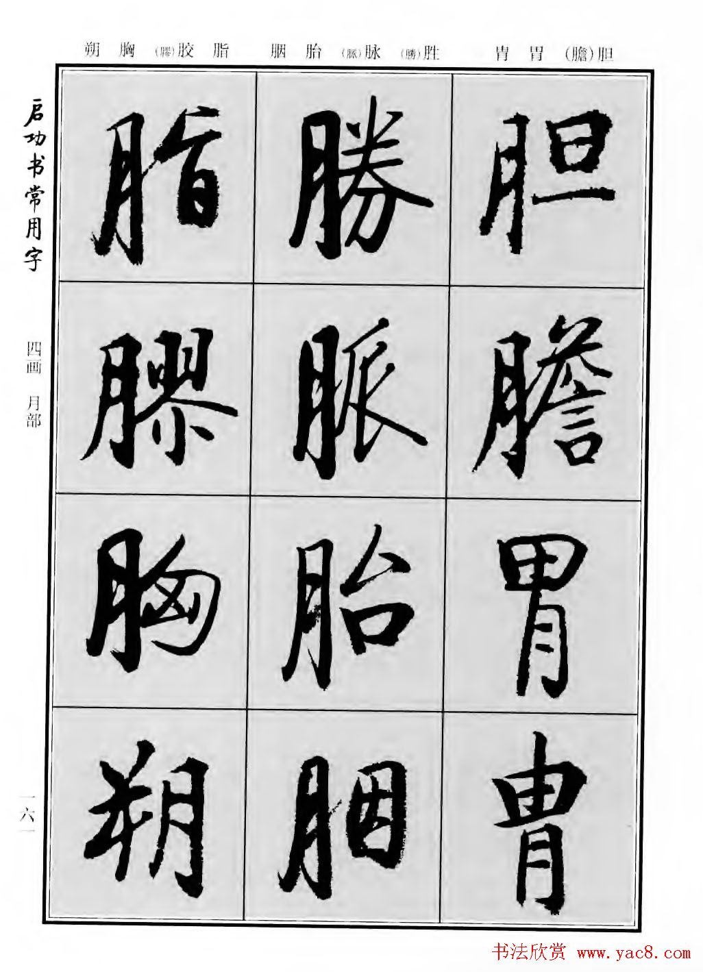 行楷600个常用字图片(行楷书法字帖欣赏《启功书常用字》)